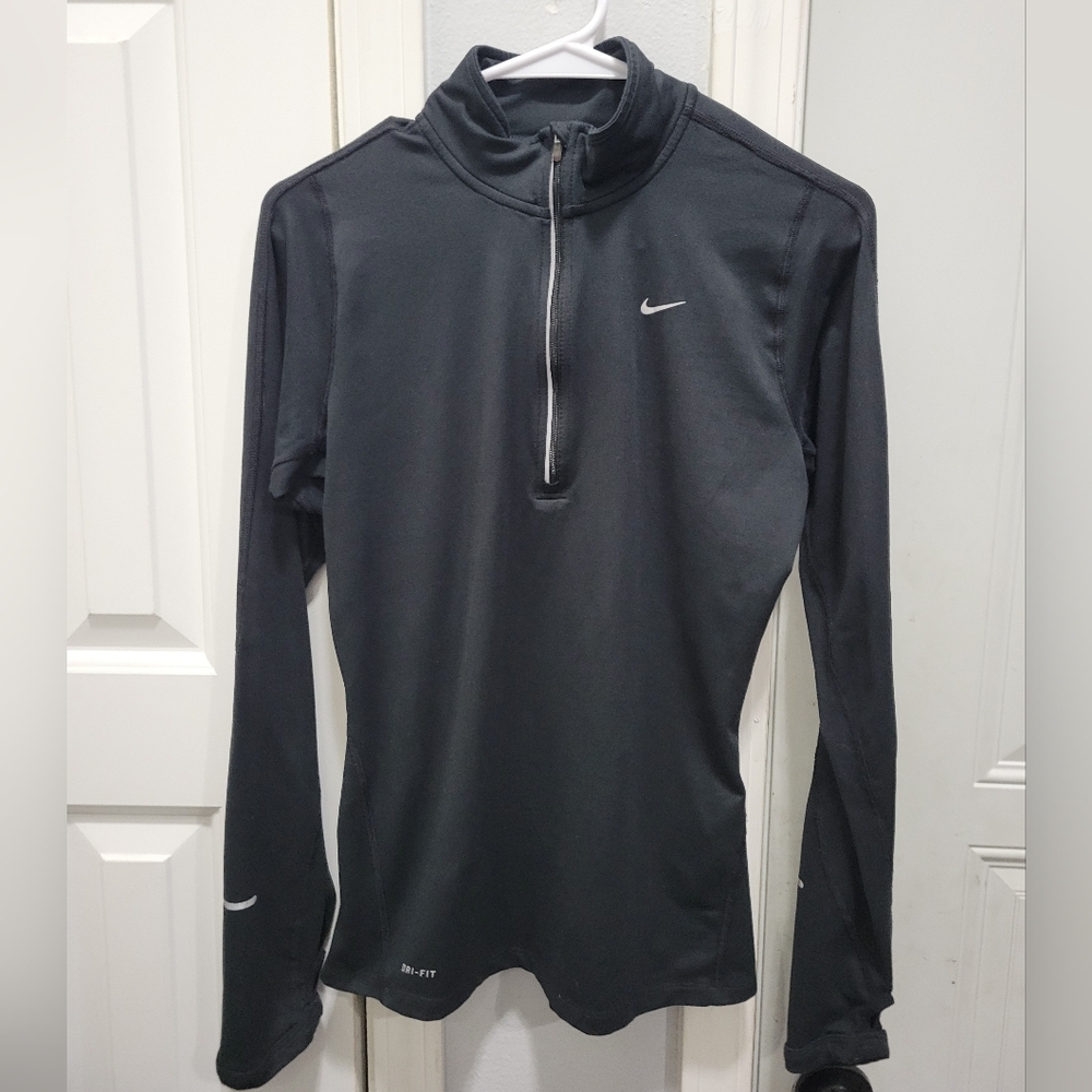 Nike Dri-Fit Element Women's 1/4 Zip Running Long Sleeve Black Size Small